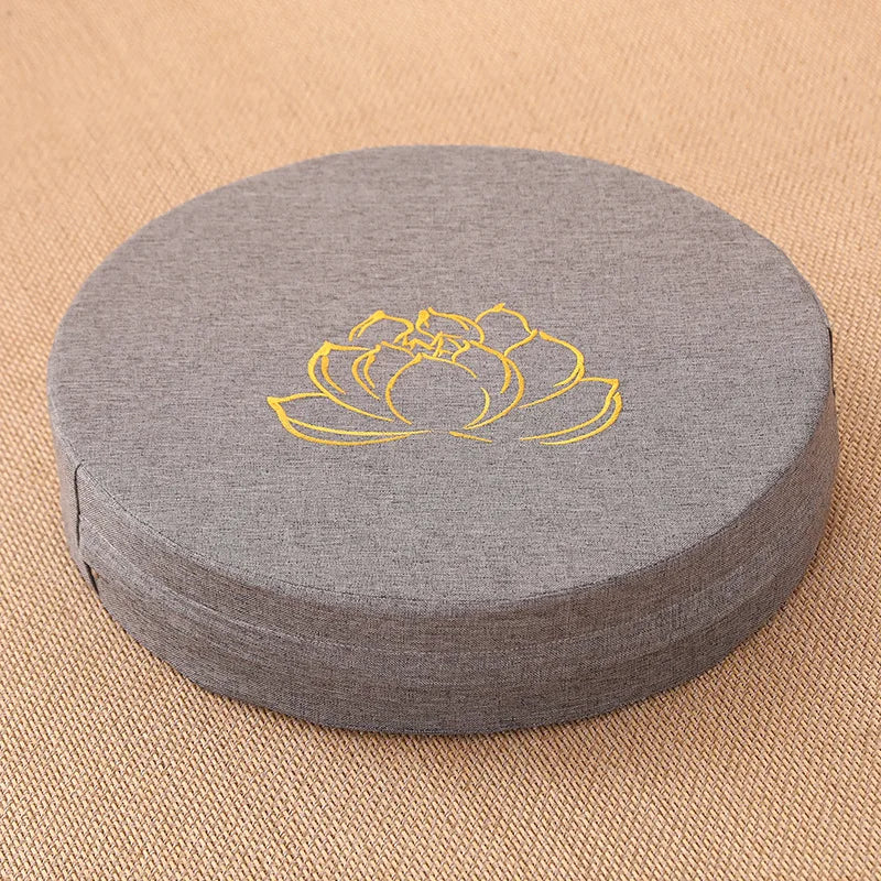 Linen cushion for meditation and yoga
