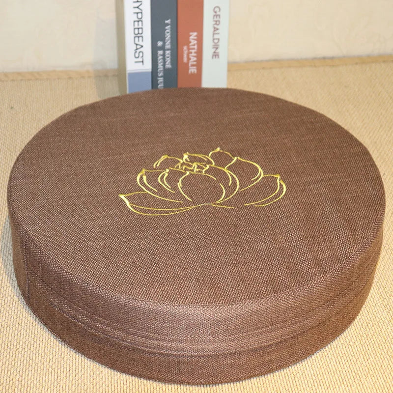 Linen cushion for meditation and yoga