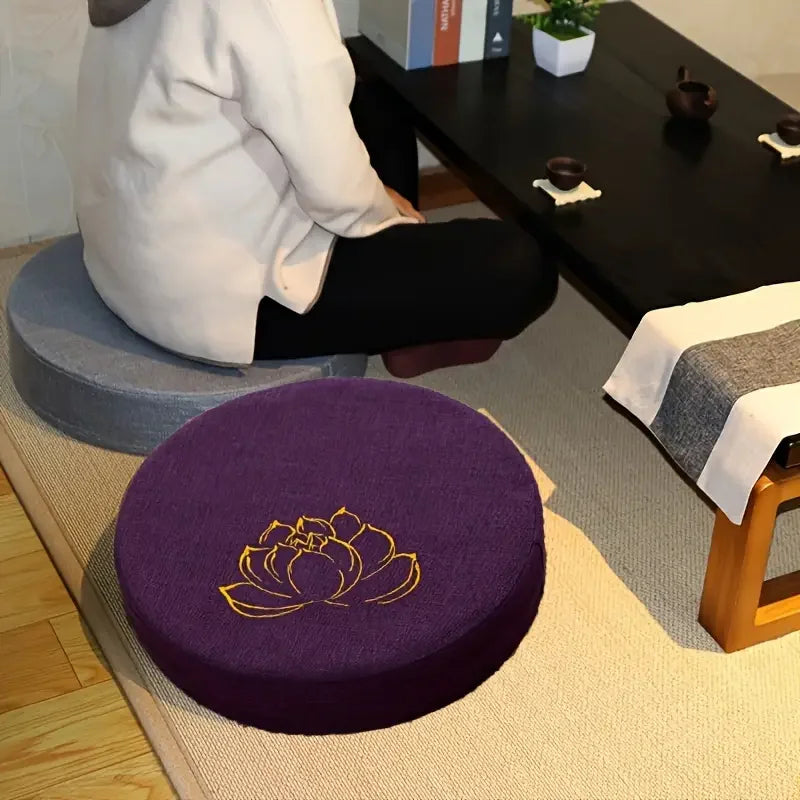 Linen cushion for meditation and yoga