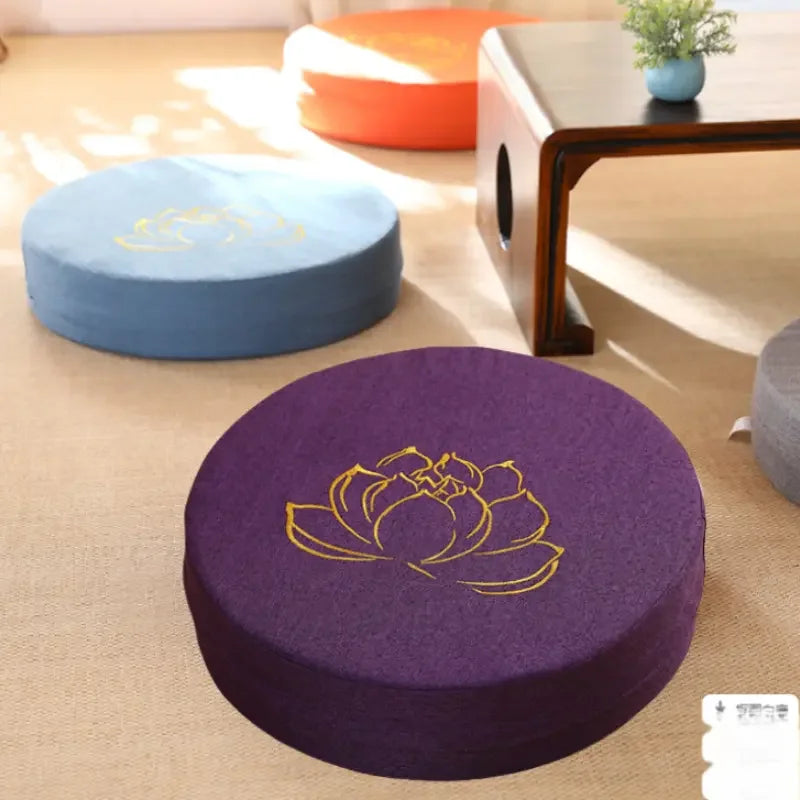 Linen cushion for meditation and yoga