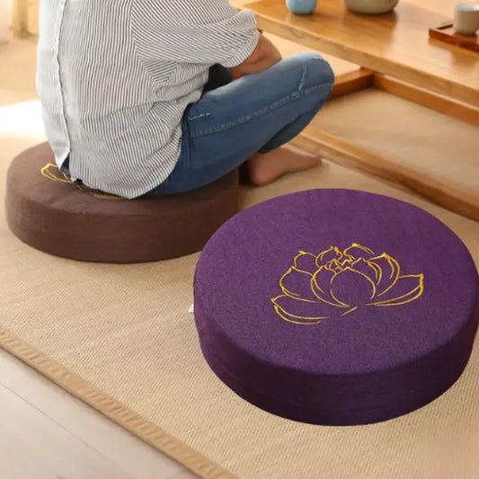 Linen cushion for meditation and yoga